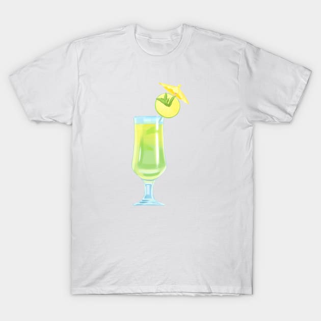 cocktail with lime T-Shirt by Kuchinska design